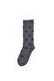 Gray Purple Polka Dot and Spotted Cotton Women's Socks - 2