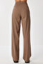 Stitched Straight Polyviscon Pants Lgp0023 Dark Beige - 3