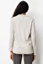 Women's Polo Neck Collar and Buttoned Sleeves Blouse Mink - 4