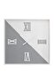 Cambridge Wood Square Grey Wall Clock – Modern Sleek Design, Silent Quartz 60x60 cm - 2