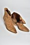 V654081902 Tan Genuine Leather Suede Block Heel Western Cowboy Women's Boots - 6