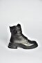 V555575503 Black Genuine Leather Women's Boots - 7