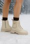 Iselleth Women's Lace-Up Zippered Boots Casual Boots 001204 Skin - 7