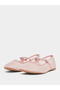 Pink Mesh Mary Jane Flats - 2