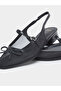 Black Mesh Mary Jane Shoes with Bow Detail - 4