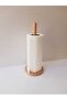 Bamboo Wood Paper Towel Holder with Round Circle Base - 3