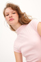 Stand Collar Short Sleeve Basic Dress E18638 - 3