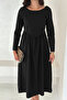 Women Backless Long Sleeve Midi Dress Nbk4311