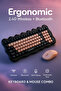 طقم كيبورد وماوس لاسلكي – Keyboard & Mouse Combo بتقنية 2.4G + بلوتوث، تصميم أنيق وألوان عصرية