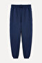 Women's Navy Blue Tie-Waist Jogger Sweatpants