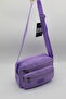 Water Resistant Fabric Women's Shoulder Bag Lilac Crossbody Bag - 6
