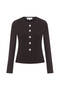 Dark Brown Slim Fit Knitwear Jacket - 6