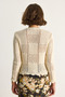 Women's Ecru Perforated Embroidered Knitwear Cardigan 20251045 - 7