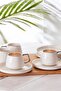 Saturn Platin Set mit 6 Kaffeetassen