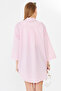 Women's Pink Striped Front Tie Kimono Shirt Arm-25Y001085 - 5