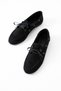 Juno Women's Suede Lace-Up Loafers Casual Ballet Flats - 5