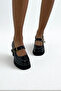 Black Thick Heeled Women's Shoes P9015 - 5