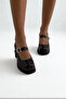 Brown Thick Heeled Women's Shoes P9015 - 6