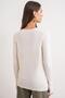 6736 Women's Crew Neck Sleeve Drop Knit Sweater Natural - 7