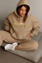 3-Ply Combed Cotton Flower Printed Unisex Hooded Sweat