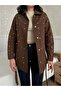 Brown Studded Belted Denim Jacket - 4