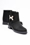 Zamira Women's Black Suede Boots with Gold Accessories - 2