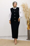 Buttoned Knitwear Sweater Tsd250221 Black - 4
