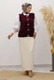 Buttoned Knitwear Sweater Tsd250221 Claret Red - 4
