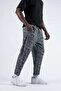 Patterned Baggy Trousers with Elastic Waist