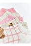 Lcw kids ecru bear teddy patterned girl child booties socks 5-piece set - 4