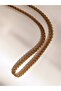 Twisted Chain Steel Gold Color Men's Necklace 65cm - 2