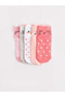 Lcw Kids Pink Patterned Girls' Booties Socks 5-Piece