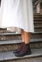 0860 Genuine Leather Serrated Non-Slip Orthopedic Rubber Sole Low Heel Women's Boots - 8