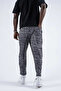 Patterned Baggy Trousers with Elastic Waist - 2