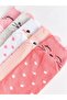 Lcw Kids Pink Patterned Girls' Booties Socks 5-Piece - 4