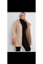 Women's Hooded Zippered Long Welsoft Plush Cardigan with Elasticated Sleeves - 3