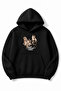 Black Oversized Unisex Rhude Printed Hooded Sweatshirt
