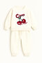 Cherry Printed Children's Premium Compact Children's Set with Pockets and Drawstrings - 2 Piece Sports Set
