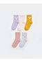 Lcw Baby Lilac Printed Baby Girl Socks 5-Piece