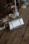 Women's Silver Leather Hand & Shoulder Bag with Metal Handle Detail - 3