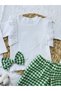 Baby Girl & Child Heart Ruffled Badi Houndstooth Skirt Bandana Set - 4