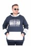 Large Size Hooded Sweat Double Face Trust 25701 Navy Blue