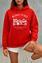 Unisex Red Rome Italy Printed Hooded Sweatshirt