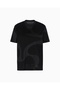 Men's Regular Fit Logo Emboss Pattern Round Neck Short Sleeve Black T-Shirt Em002957 Af10017-Fc - 5