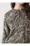 Özmarka New Season Tie Neck Patterned Blouse - 4