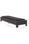 Sunbed with Cushion Black Poly Rattan - 3