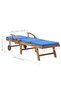 Sun Loungers with Cushions 2 pcs Solid Teak Wood Blue - 3