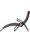Folding Sun Lounger Poly Rattan Brown - 2