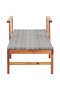 Sun Lounger Poly Rattan and Solid Acacia Wood Grey - 6