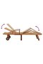 Sun Lounger with Table Solid Teak Wood - 6